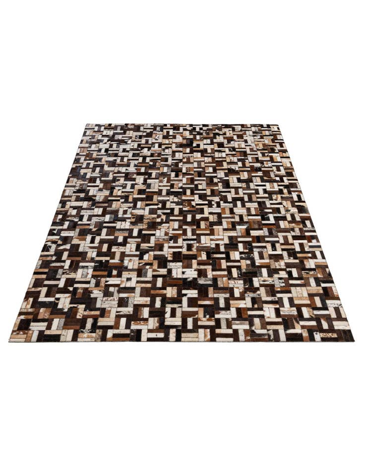 Detail image of 4' 11 x 7' 10 Cowhide - Patchwork Rug