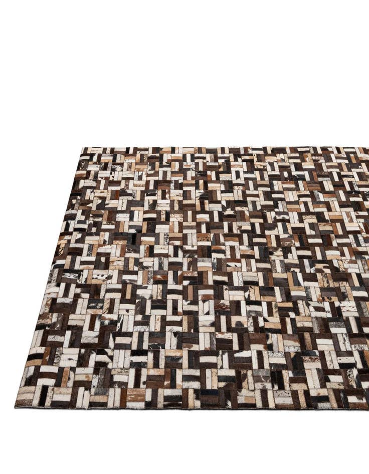 Detail image of 4' 11 x 7' 10 Cowhide - Patchwork Rug