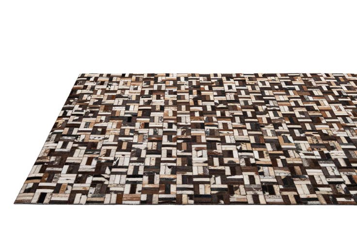 Detail image of 4' 11 x 7' 10 Cowhide - Patchwork Rug
