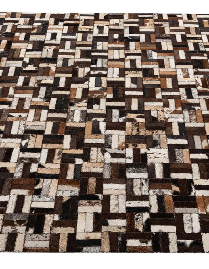 Detail image of 4' 11 x 7' 10 Cowhide - Patchwork Rug