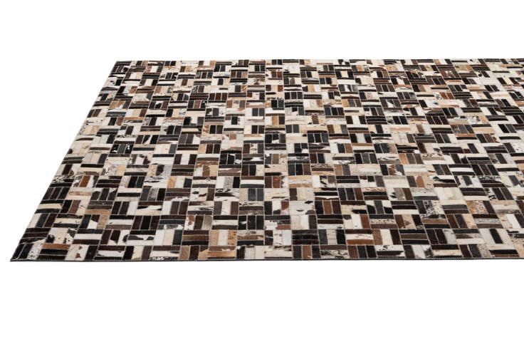 Detail image of 5' x 7' 11 Cowhide - Patchwork Rug