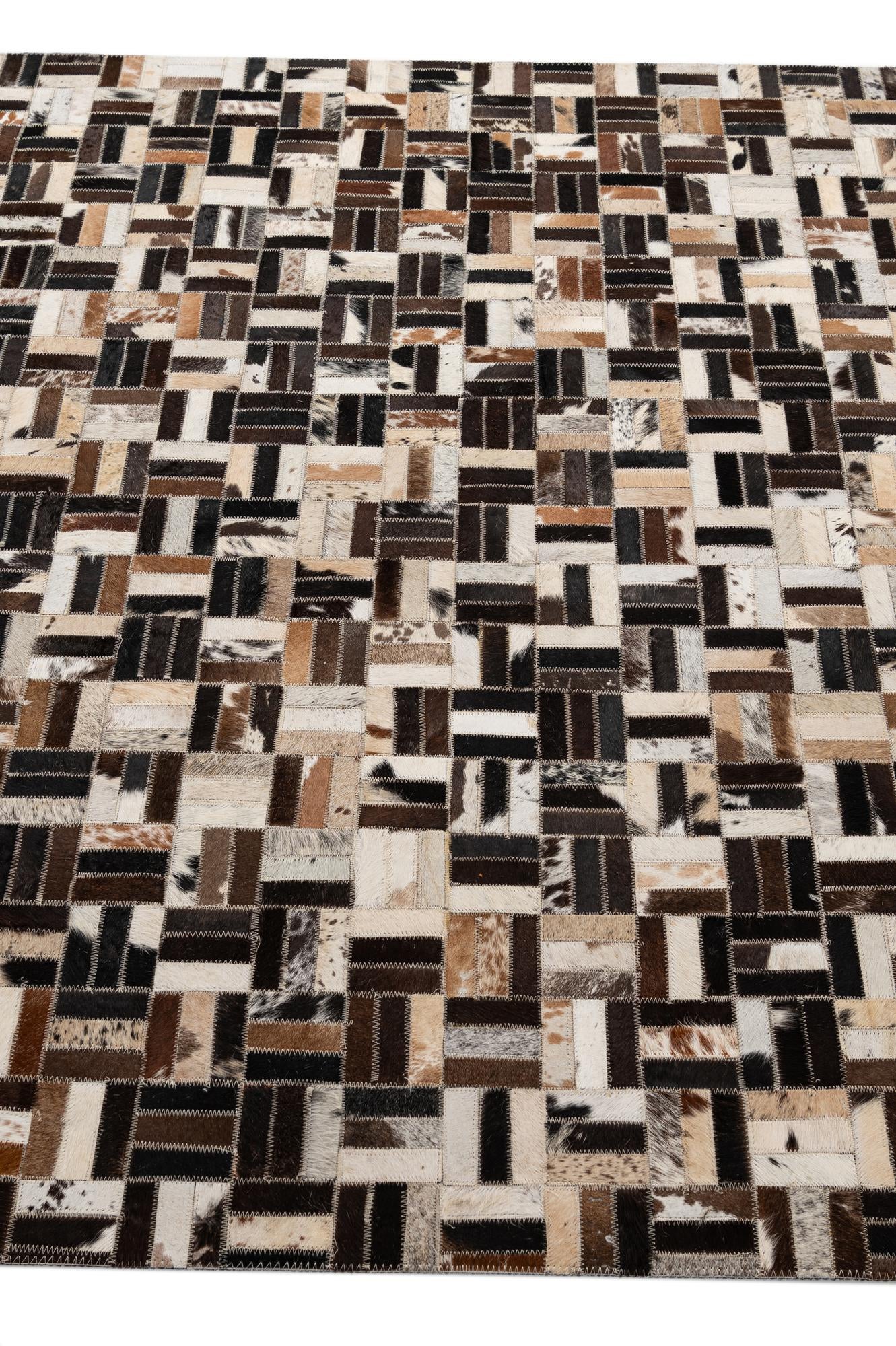 5' x 7' 11 Cowhide - Patchwork Rug