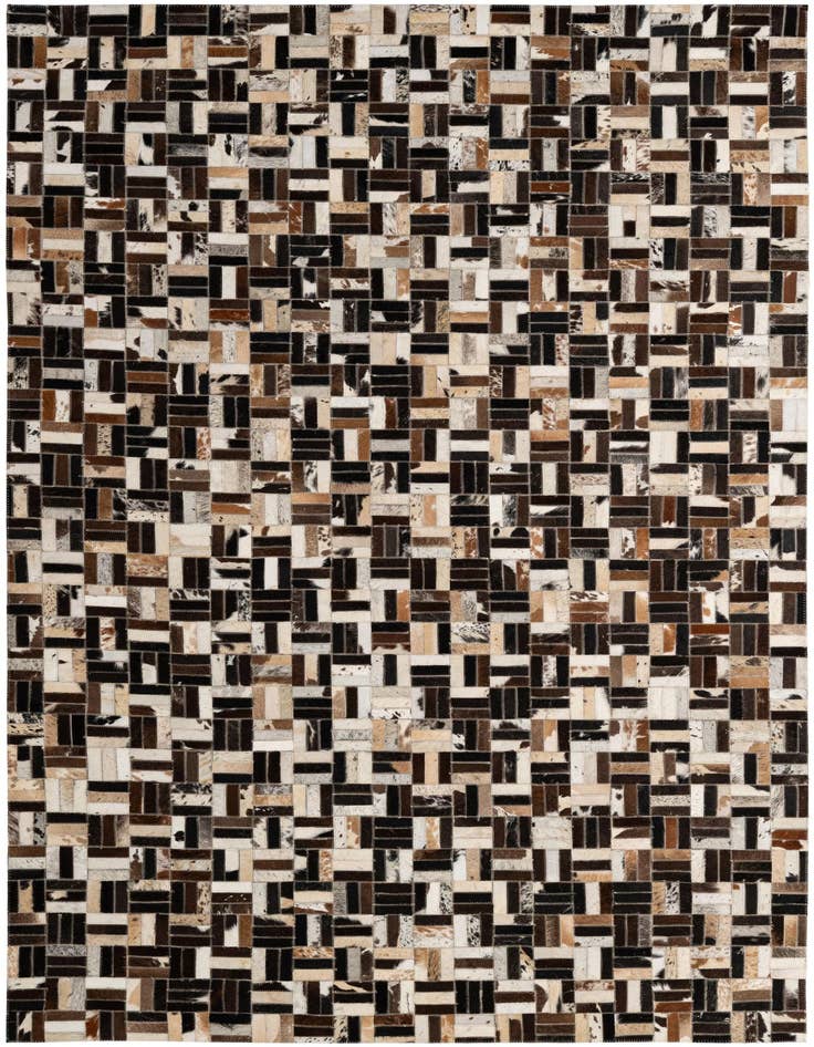 Detail image of 5' x 7' 11 Cowhide - Patchwork Rug