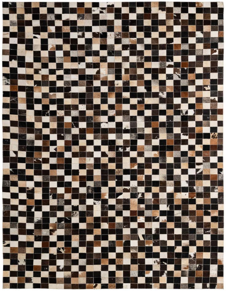 Detail image of 5' x 8' Cowhide - Patchwork Rug