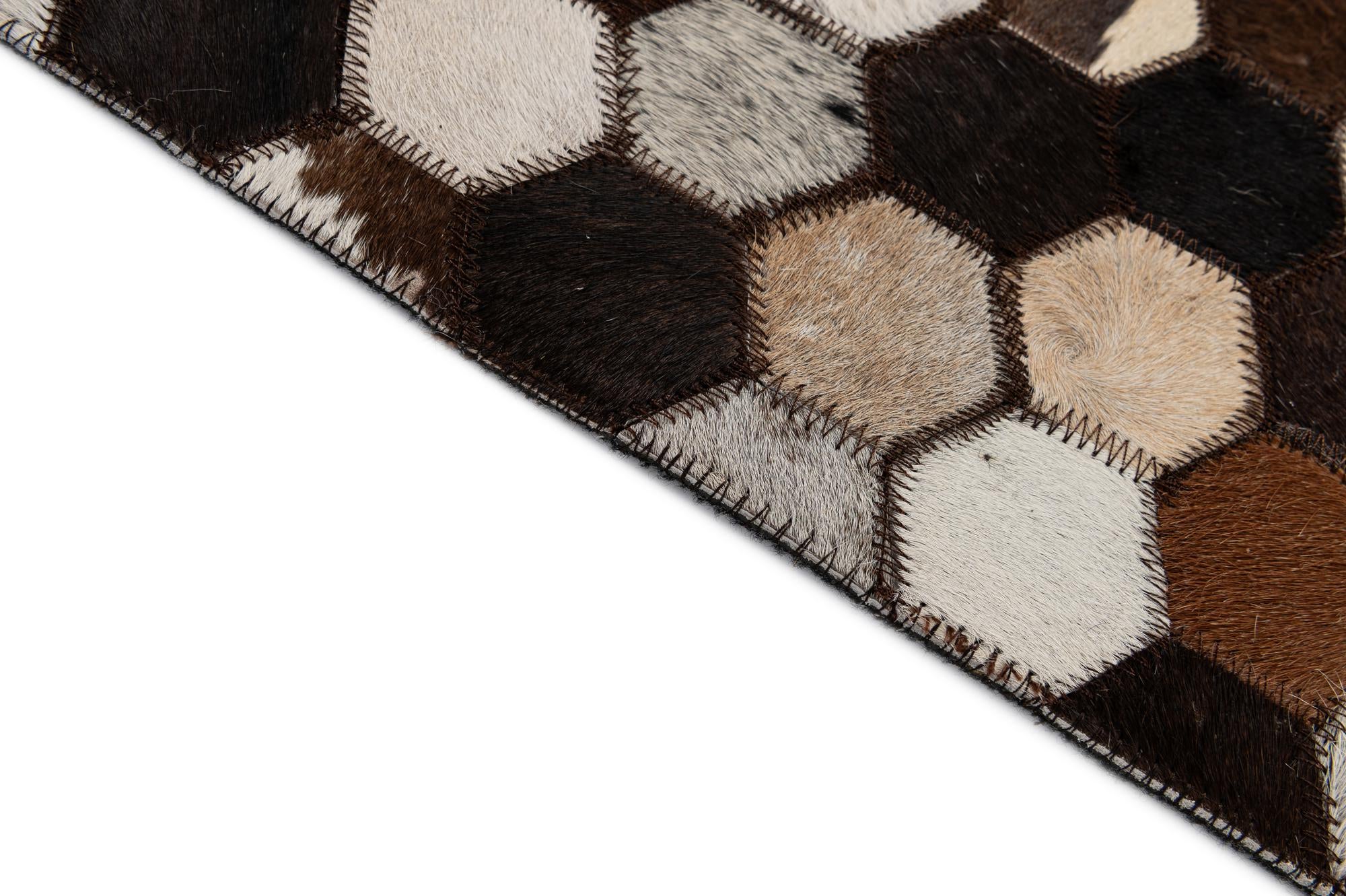 5' 1 x 8' Cowhide - Patchwork Rug