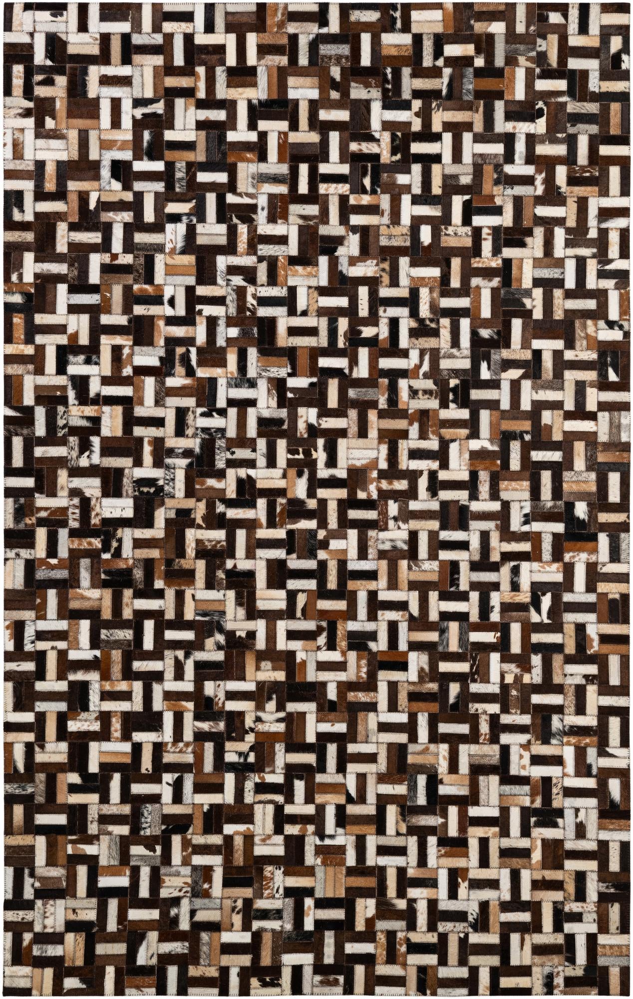5' x 7' 11 Cowhide - Patchwork Rug