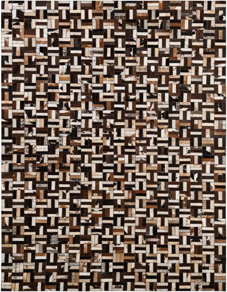 Detail image of 5' x 7' 11 Cowhide - Patchwork Rug