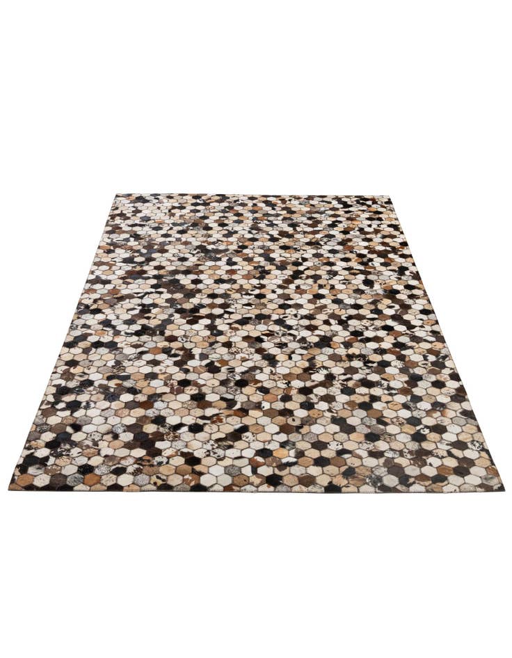 Detail image of 5' 1 x 7' 11 Cowhide - Patchwork Rug