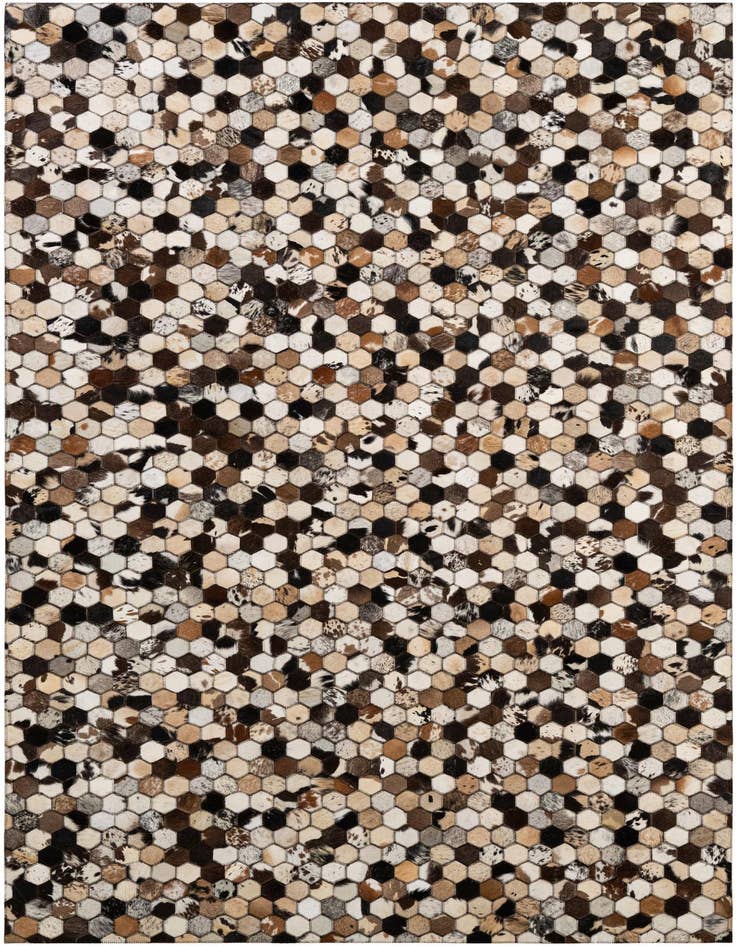 Detail image of 5' 1 x 7' 11 Cowhide - Patchwork Rug