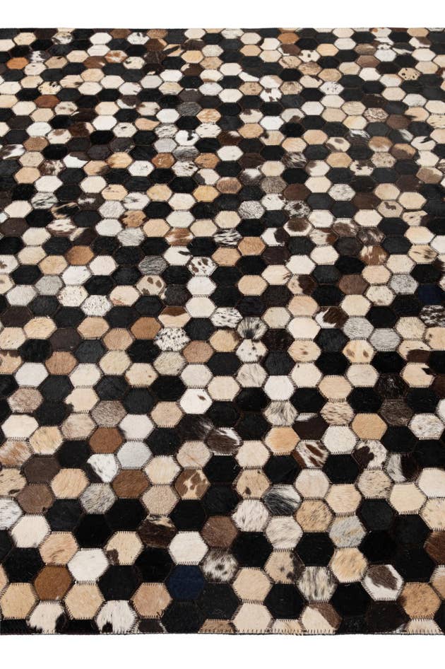 Detail image of 5' x 8' Cowhide - Patchwork Rug