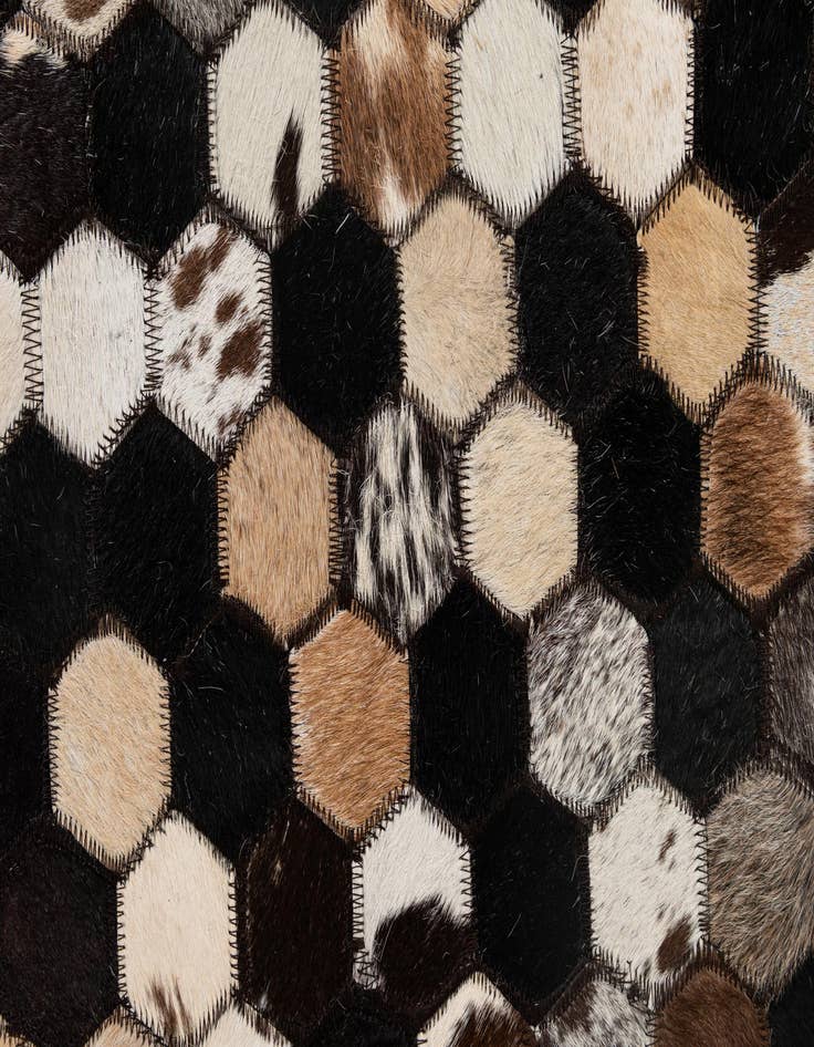 Detail image of 5' x 8' Cowhide - Patchwork Rug