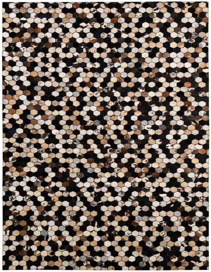 Detail image of 5' x 8' Cowhide - Patchwork Rug