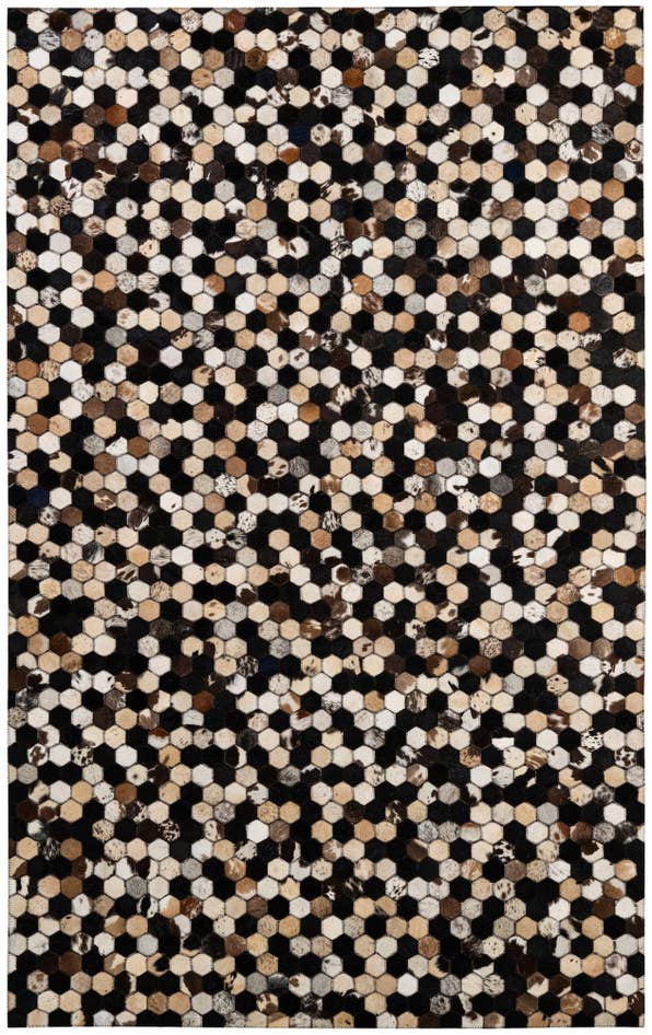 Detail image of 5' x 8' Cowhide - Patchwork Rug