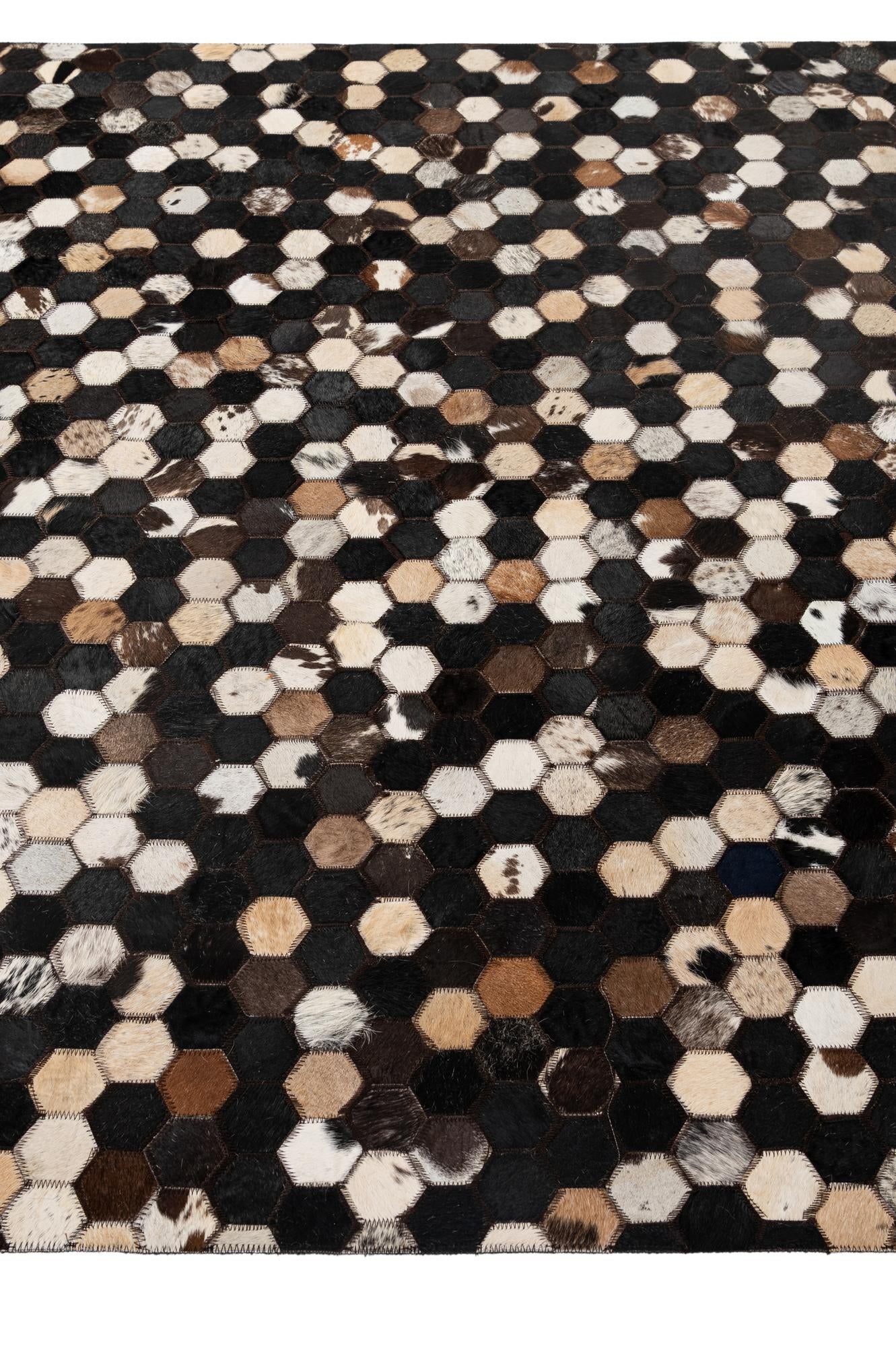 5' x 7' 11 Cowhide - Patchwork Rug