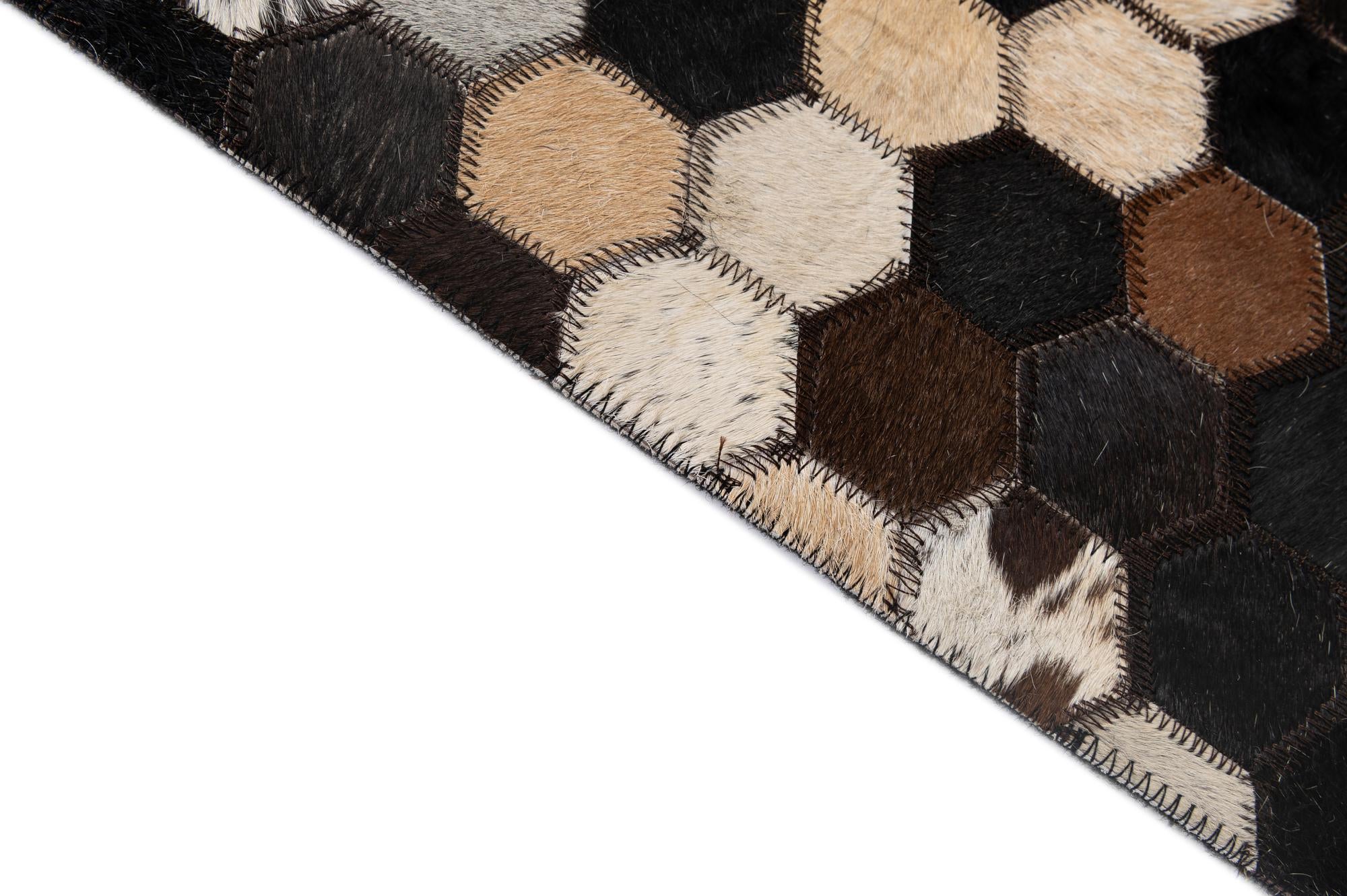 5' x 7' 11 Cowhide - Patchwork Rug