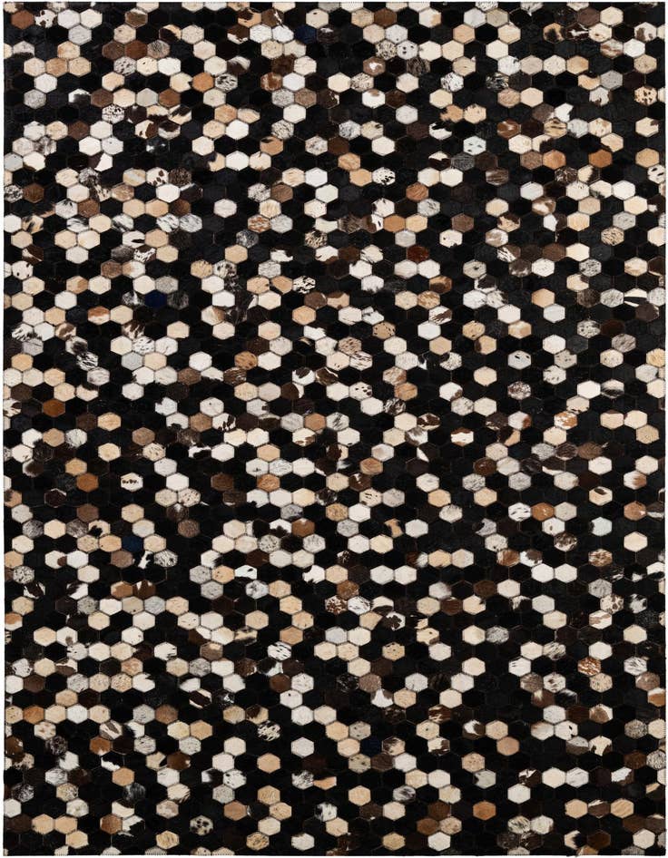 Detail image of 5' x 7' 11 Cowhide - Patchwork Rug