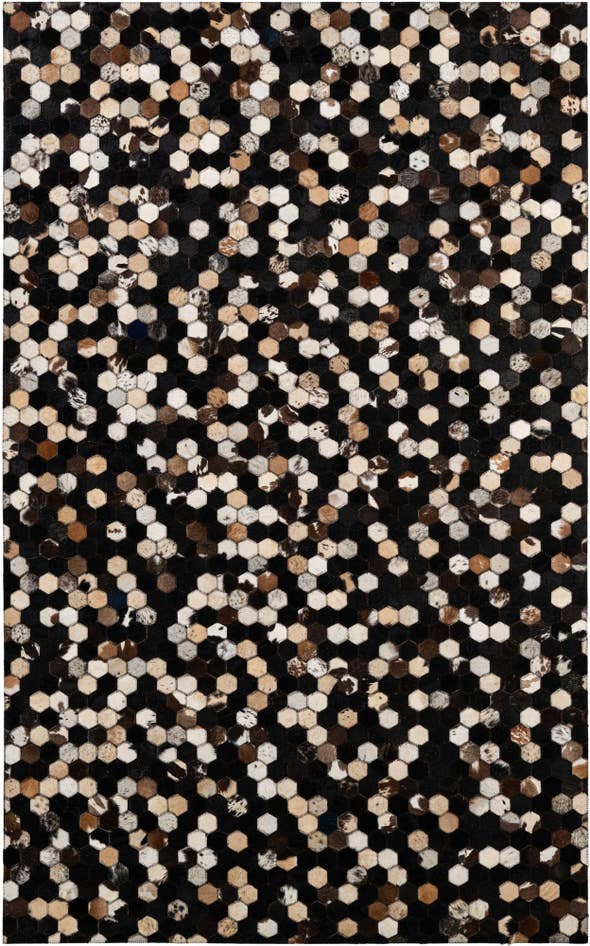 Detail image of 5' x 7' 11 Cowhide - Patchwork Rug