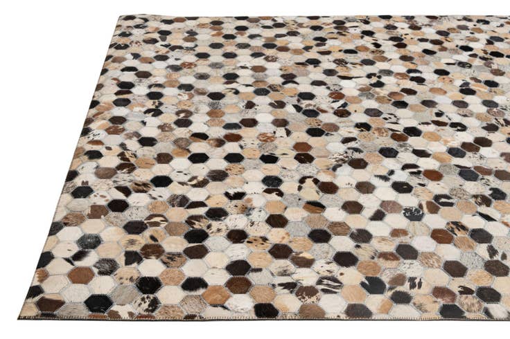 Detail image of 5' x 8' Cowhide - Patchwork Rug