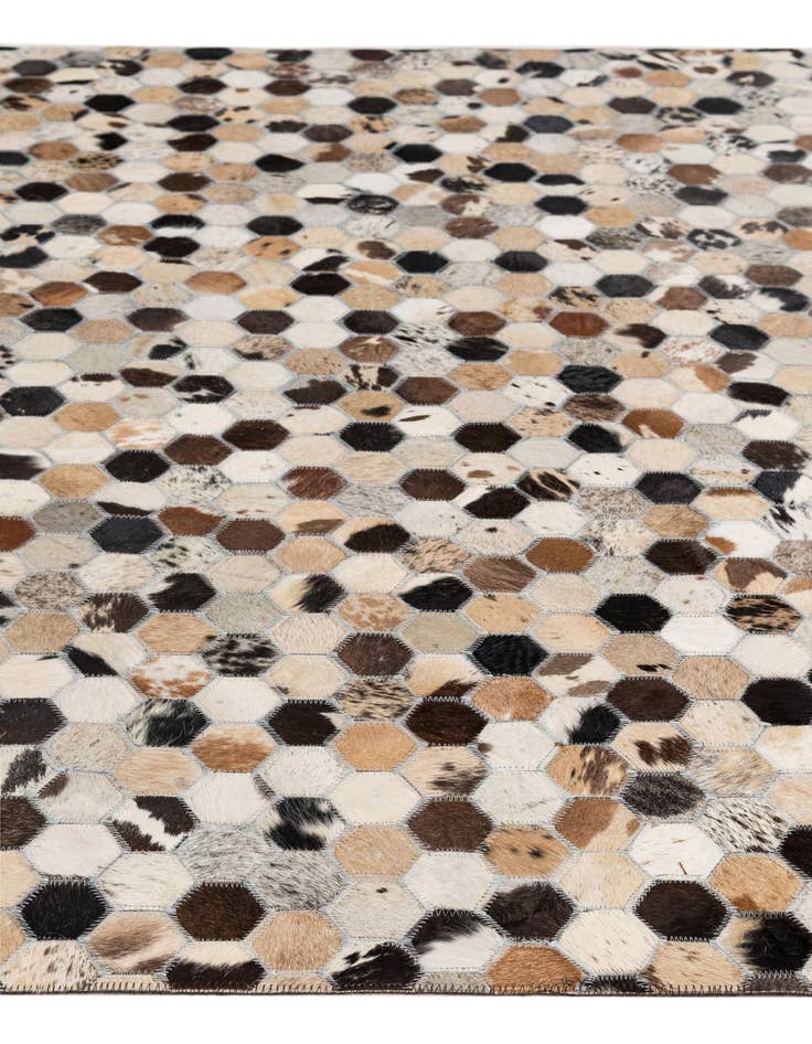 Detail image of 5' x 8' Cowhide - Patchwork Rug