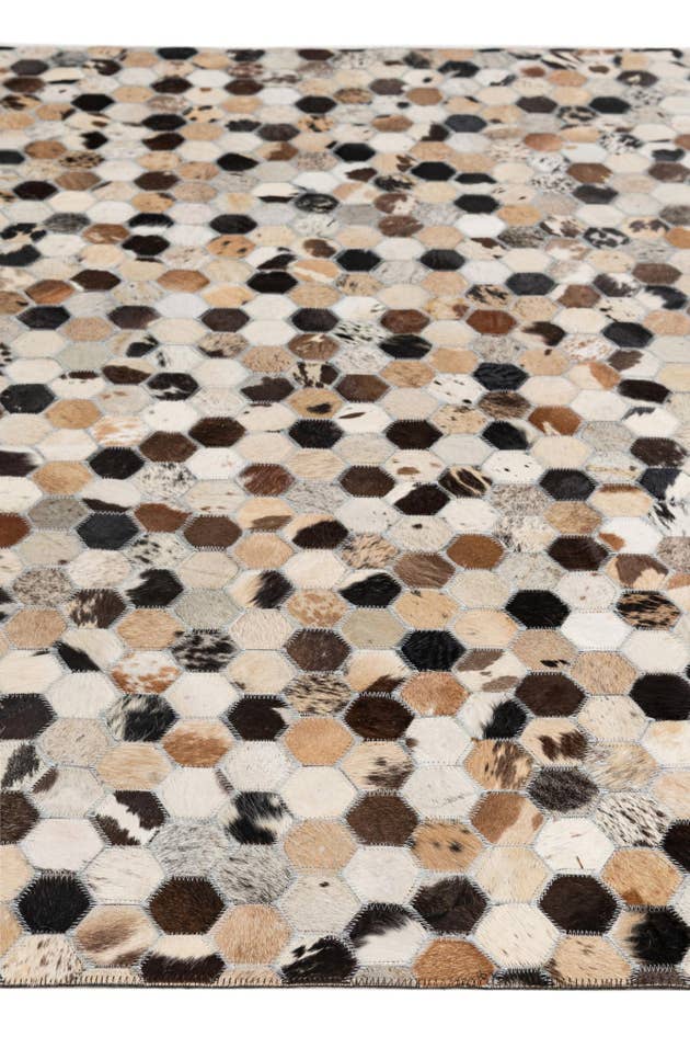 Detail image of 5' x 8' Cowhide - Patchwork Rug