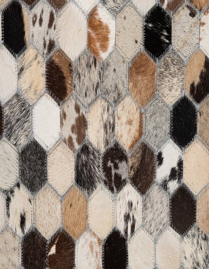 Detail image of 5' x 8' Cowhide - Patchwork Rug