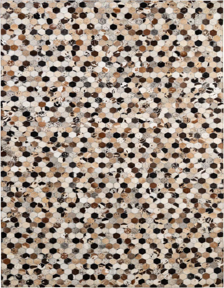 Detail image of 5' x 8' Cowhide - Patchwork Rug