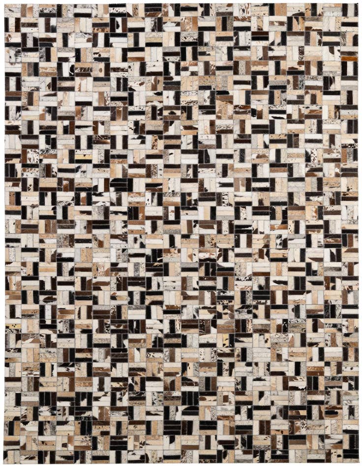 Detail image of 5' x 7' 11 Cowhide - Patchwork Rug
