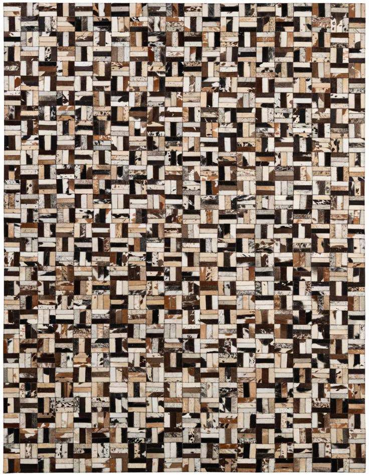Detail image of 4' 11 x 7' 10 Cowhide - Patchwork Rug