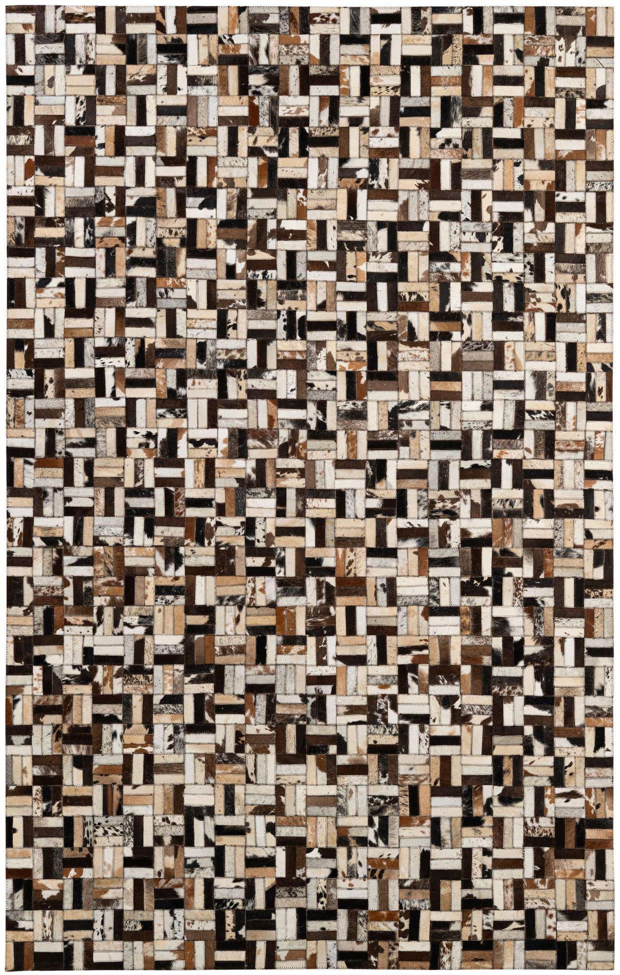 4' 11 x 7' 10 Cowhide - Patchwork Rug