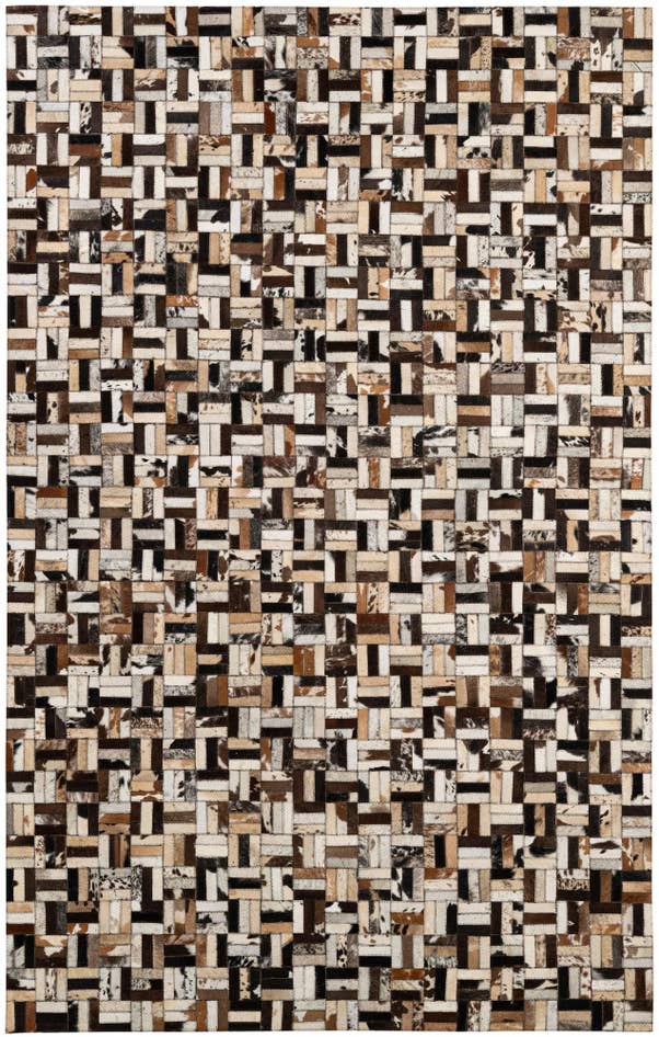 Detail image of 4' 11 x 7' 10 Cowhide - Patchwork Rug