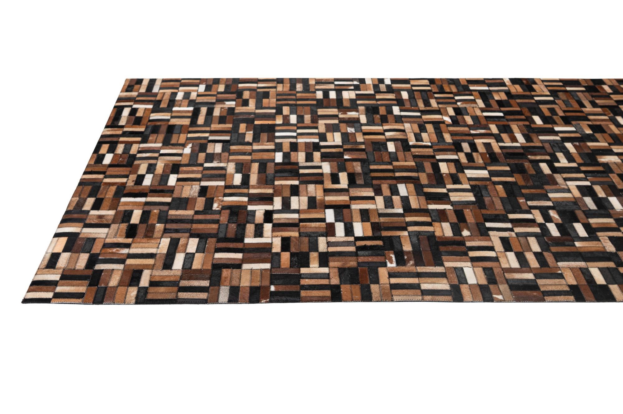 5' x 7' 11 Cowhide - Patchwork Rug