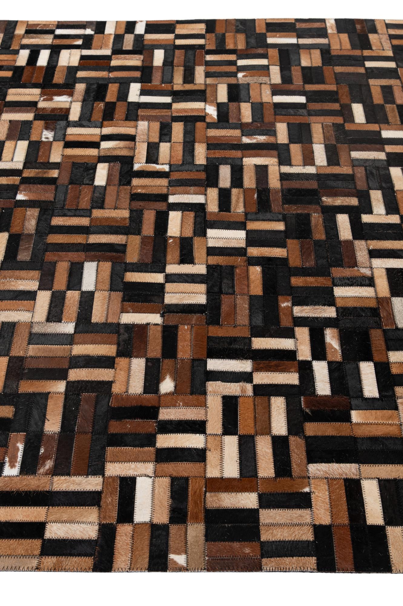 5' x 7' 11 Cowhide - Patchwork Rug