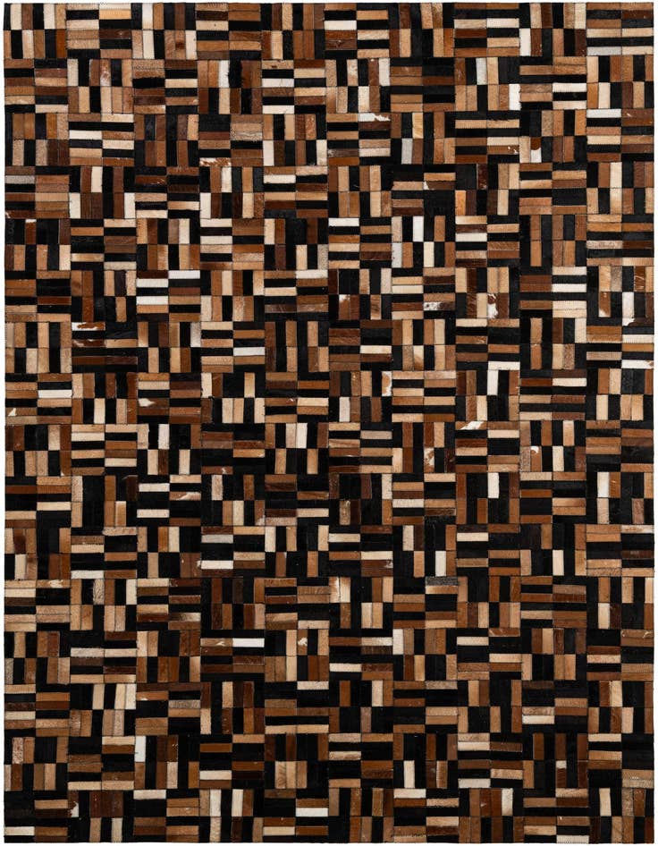 Detail image of 5' x 7' 11 Cowhide - Patchwork Rug