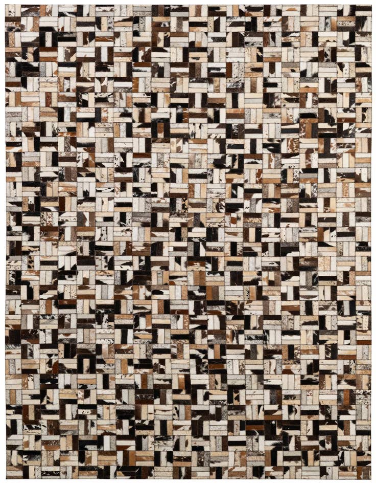 Detail image of 5' x 7' 11 Cowhide - Patchwork Rug