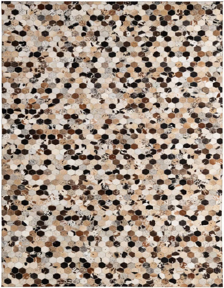 Detail image of 5' x 7' 11 Cowhide - Patchwork Rug