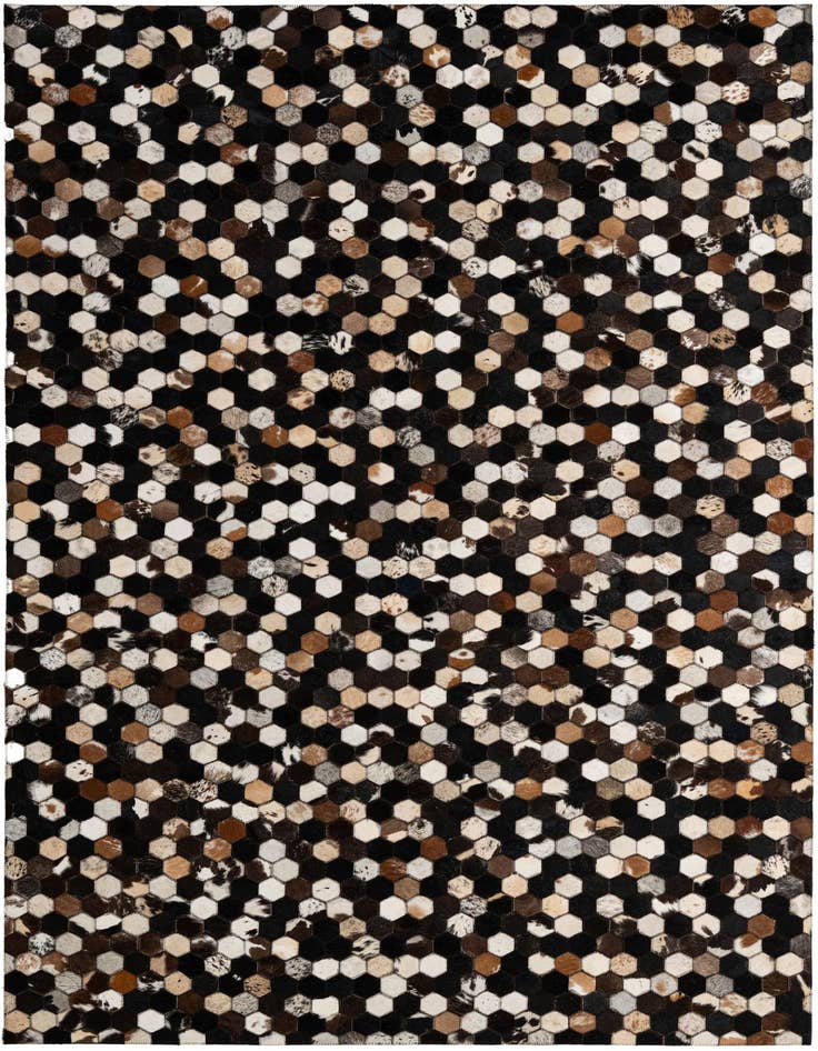 Detail image of 5' 1 x 7' 11 Cowhide - Patchwork Rug