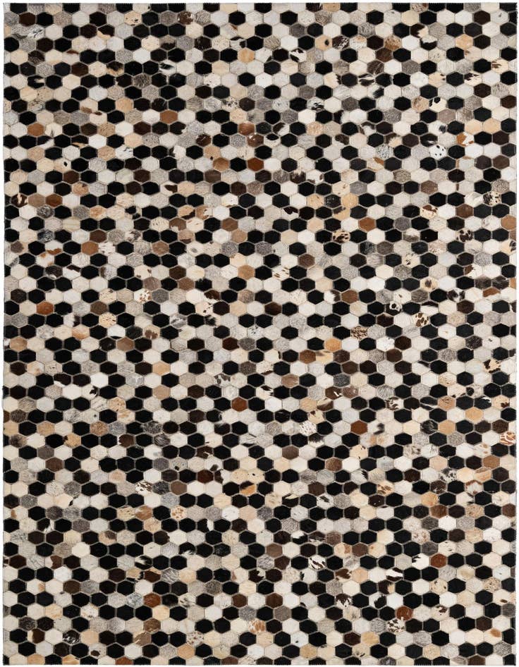 Detail image of 5' x 7' 11 Cowhide - Patchwork Rug
