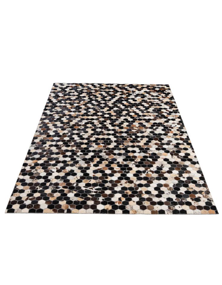 Detail image of 5' 1 x 8' Cowhide - Patchwork Rug