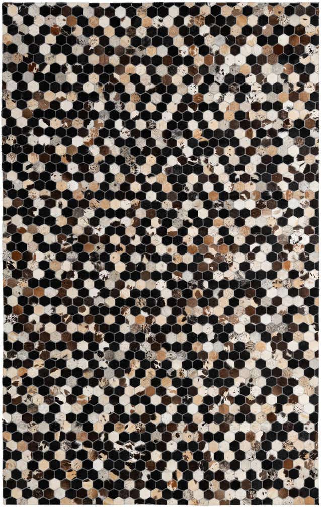 5' 1 x 8' Cowhide - Patchwork Rug