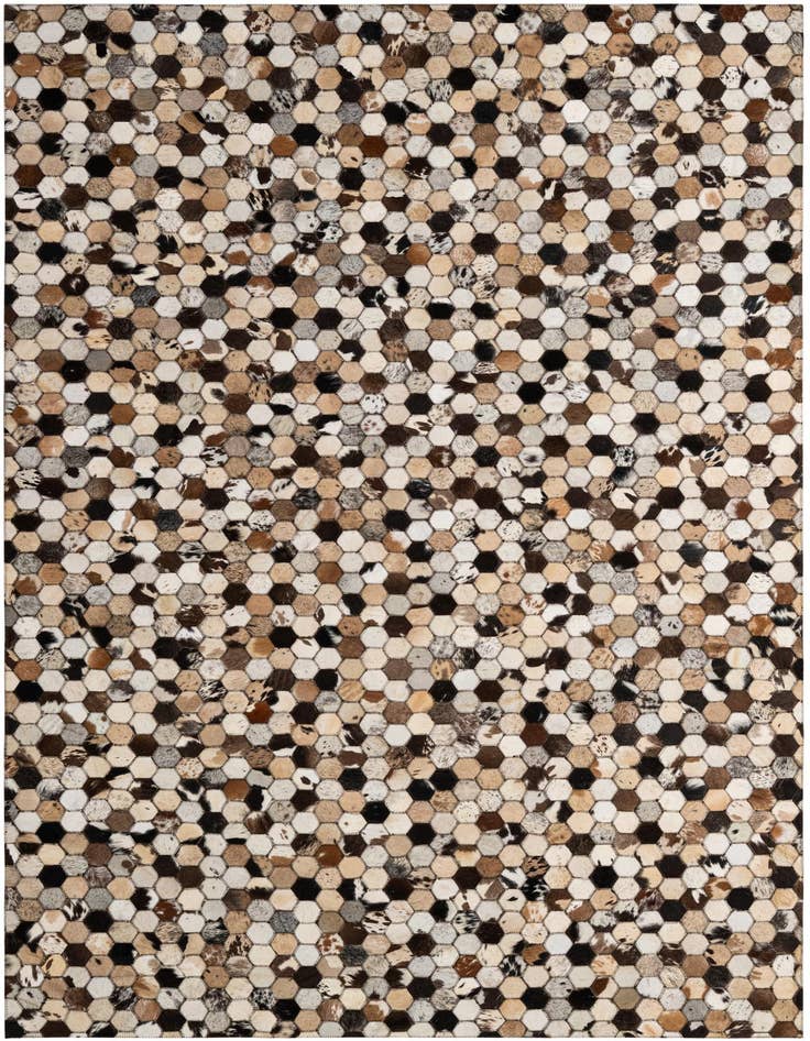 Detail image of 5' 1 x 7' 11 Cowhide - Patchwork Rug