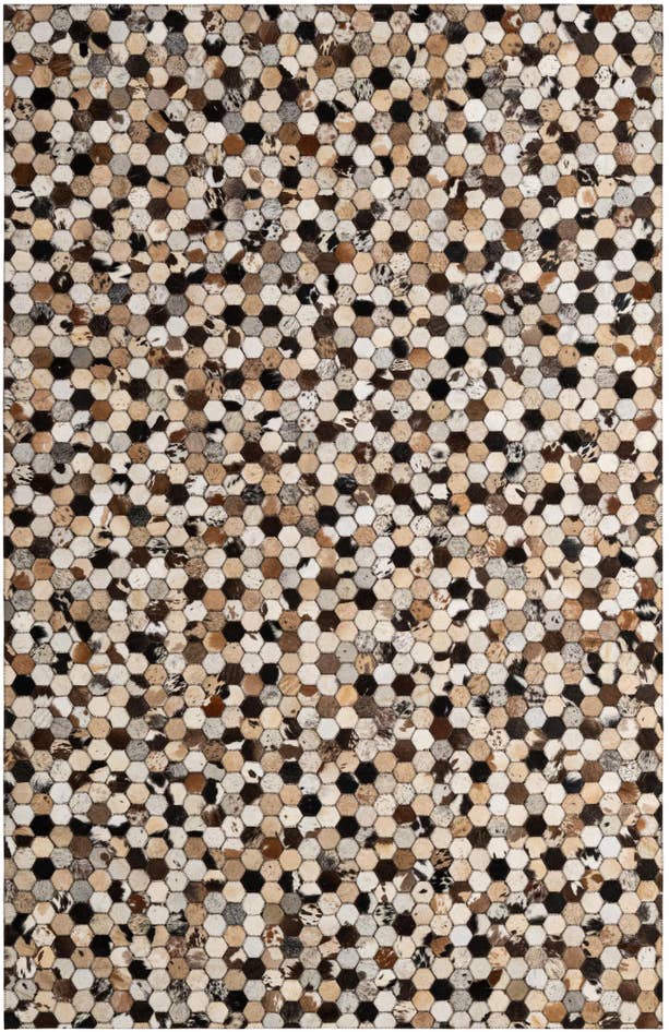 Detail image of 5' 1 x 7' 11 Cowhide - Patchwork Rug