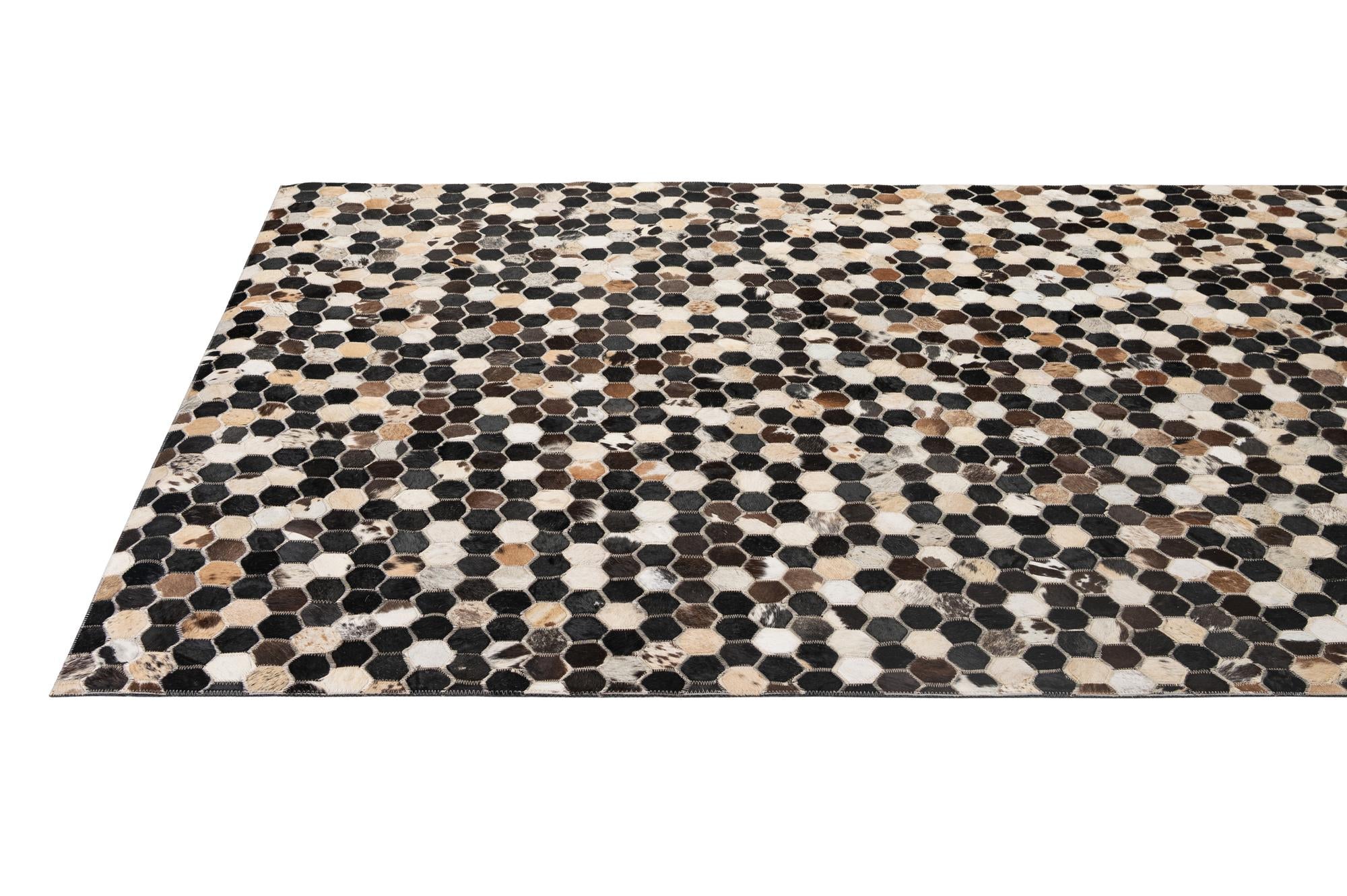 5' 1 x 8' 1 Cowhide - Patchwork Rug