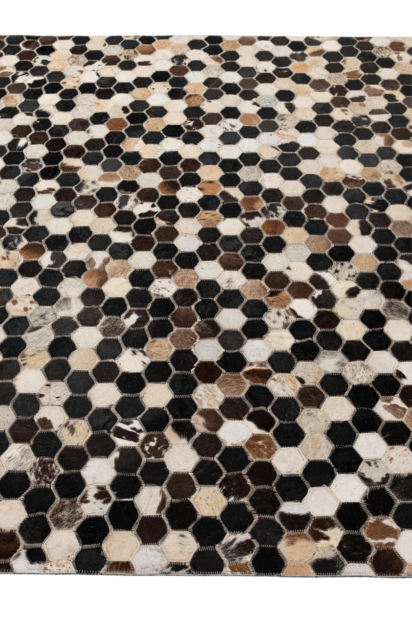 5' 1 x 8' 1 Cowhide - Patchwork Rug