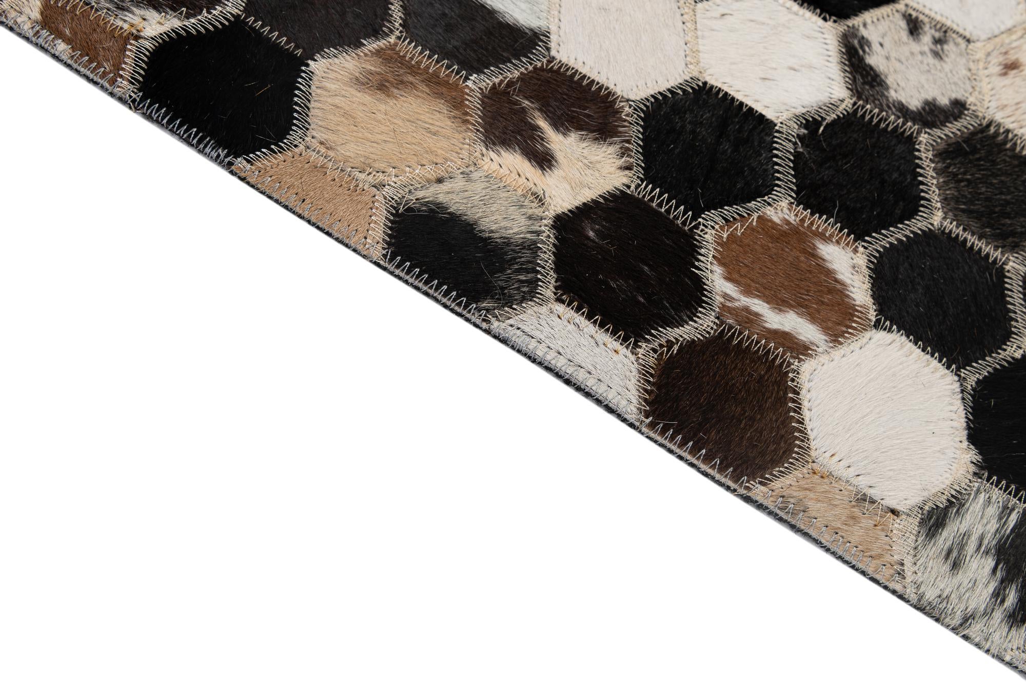 5' 1 x 8' 1 Cowhide - Patchwork Rug