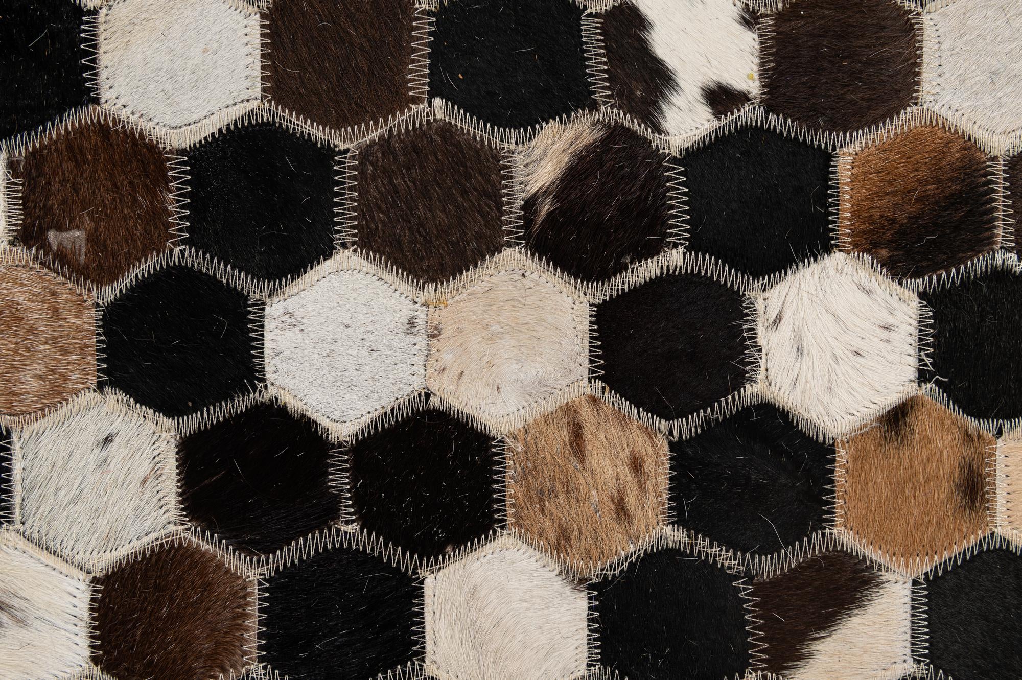 5' 1 x 8' 1 Cowhide - Patchwork Rug