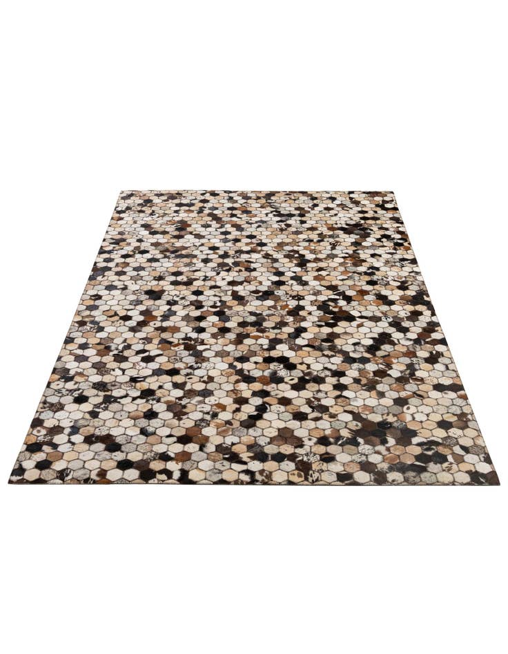 Detail image of 5' x 7' 11 Cowhide - Patchwork Rug