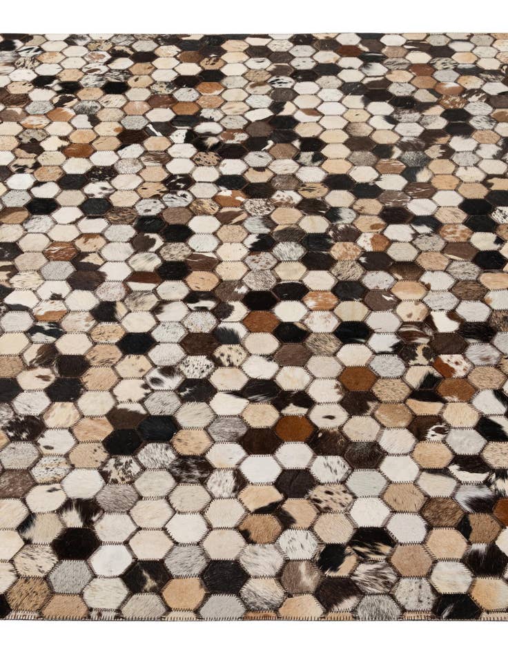 Detail image of 5' x 7' 11 Cowhide - Patchwork Rug