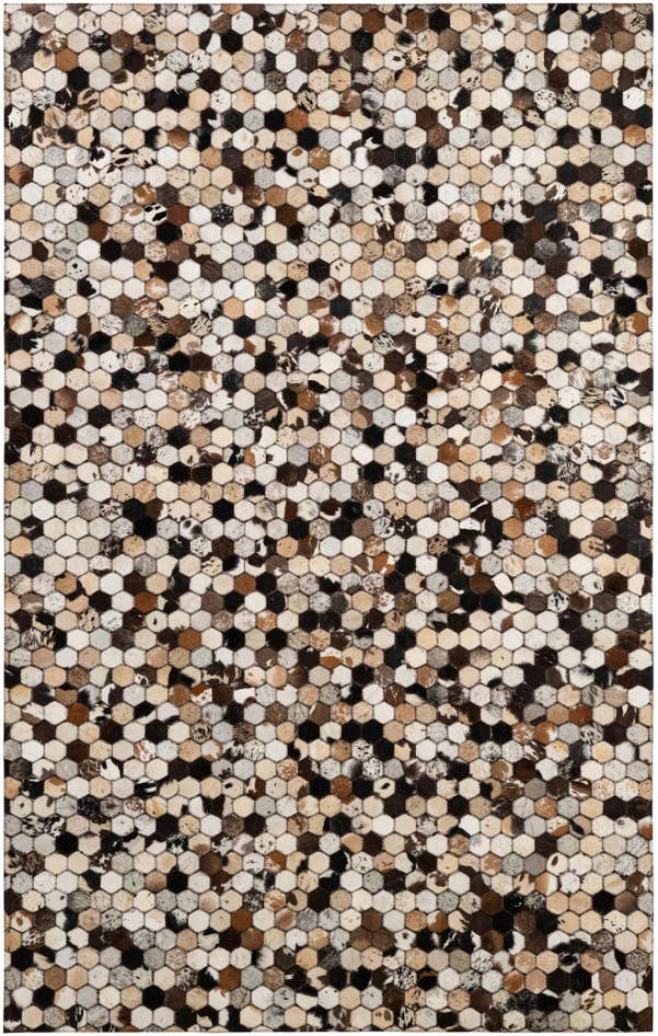 Detail image of 5' x 7' 11 Cowhide - Patchwork Rug