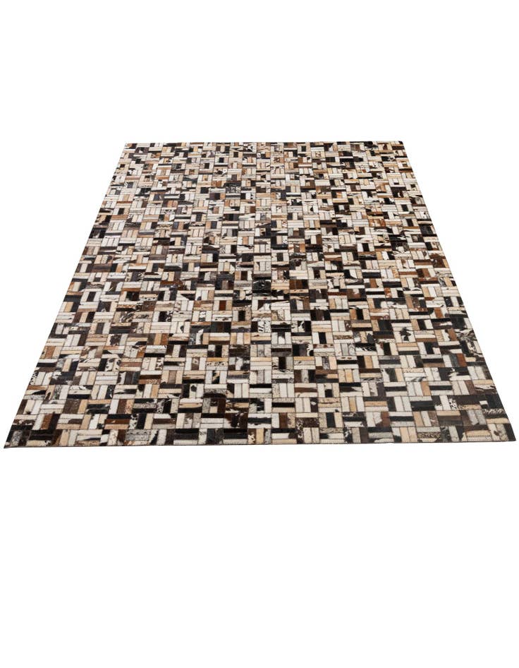 Detail image of 5' 2 x 8' 1 Cowhide - Patchwork Rug