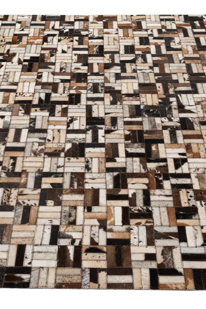 5' 2 x 8' 1 Cowhide - Patchwork Rug